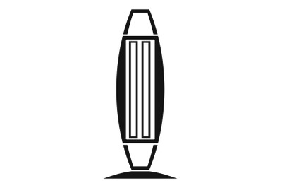Home heater icon, simple style