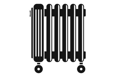 Oil radiator icon, simple style