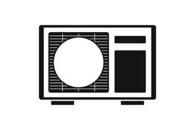 Outdoor conditioner radiator icon, simple style