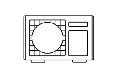 Outdoor conditioner radiator icon, outline style