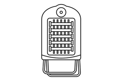 Hot small convector icon, outline style
