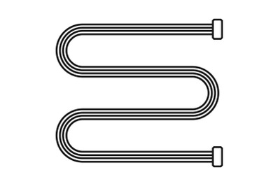 Towel bath radiator icon, outline style