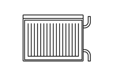 Modern radiator icon, outline style