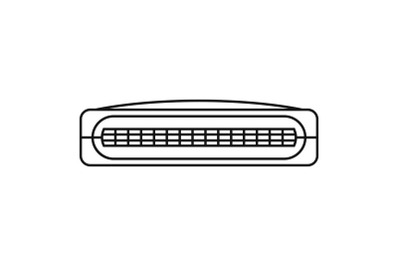 Mini radiator icon, outline style