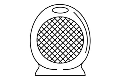 Home air heater fan icon, outline style