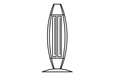 Home heater icon, outline style