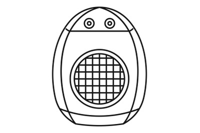 Home heater fan icon, outline style