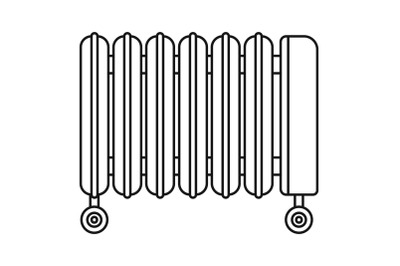 House oil radiator icon, outline style