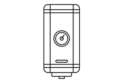 Eco boiler icon, outline style