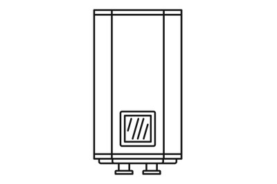 Natural gas boiler icon, outline style