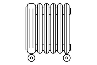 Oil radiator icon, outline style