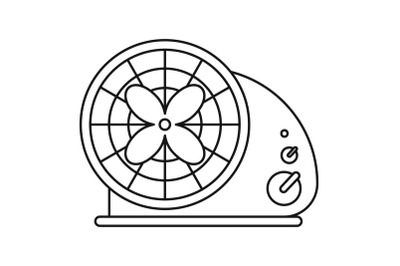 Heat fan icon, outline style