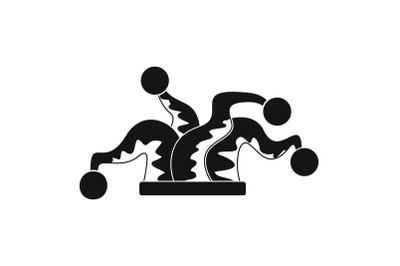 Clown hat icon, simple style