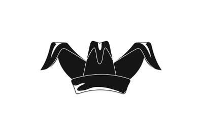 Clown jester icon, simple style