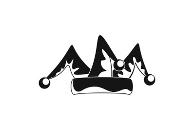 Clown hat bells icon, simple style