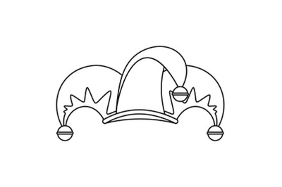 Clown hat icon, outline style