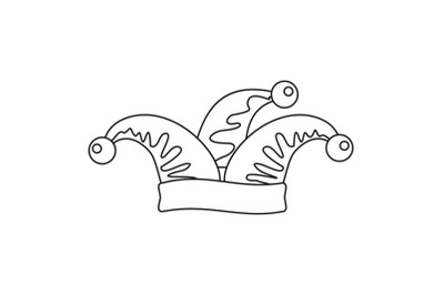 Jester icon, outline style