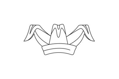 Jester hat icon, outline style
