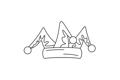 Humor jester icon, outline style