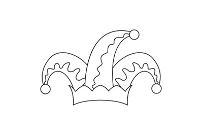 Humor hat bell icon, outline style