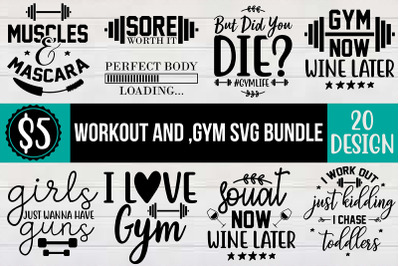 Workout And Gym Svg Bundle