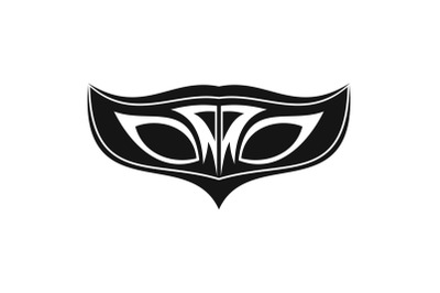 Carnival fashion mask icon, simple style