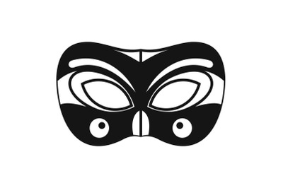 Eyes carnival mask icon, simple style