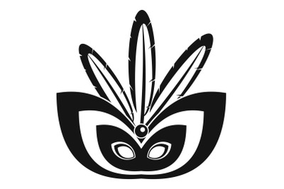 Rio festive mask icon, simple style