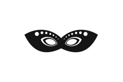 Festive event mask icon, simple style