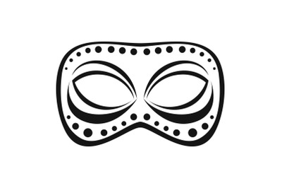 Festive night mask icon, simple style