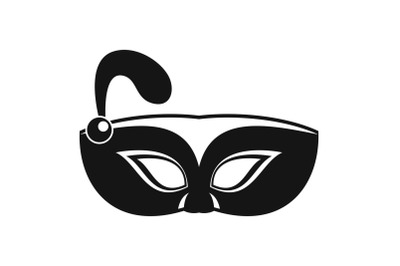 Night mask carnival icon, simple style