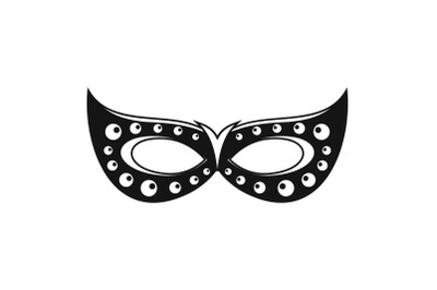 Italian carnival mask icon, simple style