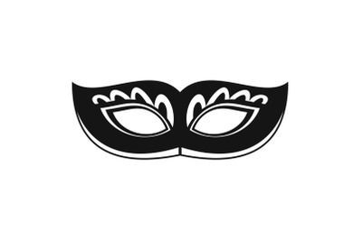 Strange carnival mask icon, simple style