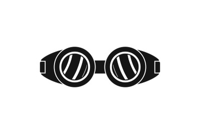 Welding glasses icon, simple style