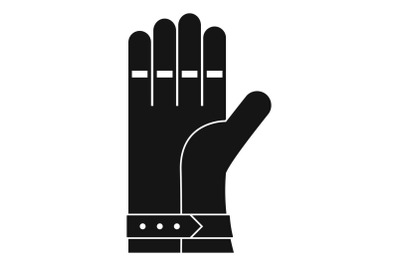 Welding glove icon, simple style