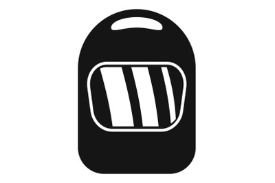 Welding helmet icon, simple style