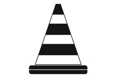Road cone icon, simple style