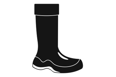 Rubber boots icon, simple style