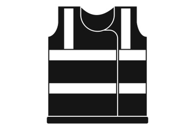 Working vest icon, simple style