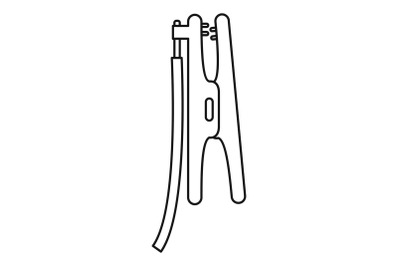 Welding clamp icon, outline style