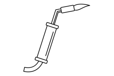 Gas welding icon, outline style