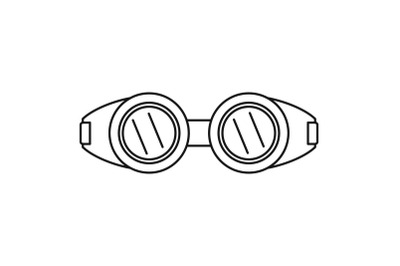 Welding glasses icon, outline style