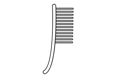 Metal brush icon, outline style