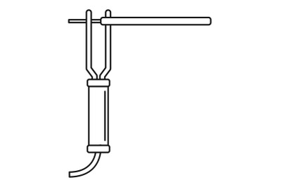 Welding electrode icon, outline style