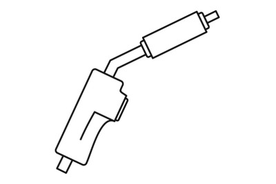 Gas welding tool icon, outline style