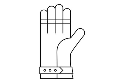 Welding glove icon, outline style