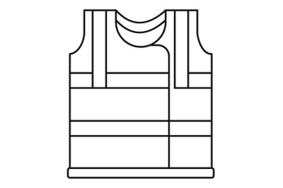 Working vest icon, outline style