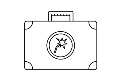 Welding bag icon, outline style