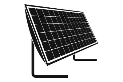 Battery solar panel icon, simple style