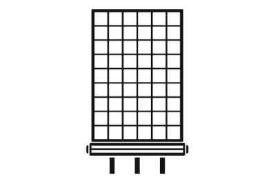 Solar battery icon, simple style